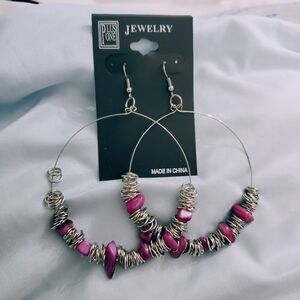Fashion Jewelry  with faux purple Heishe Beads & silver discs.